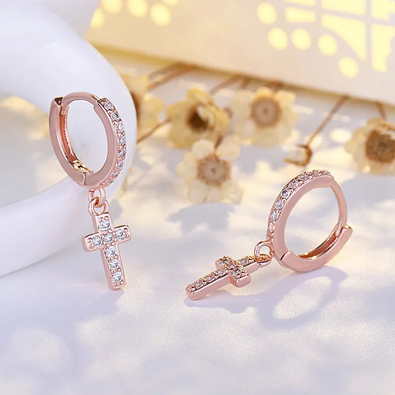 "CELESTIAL" CROSS EARRINGS